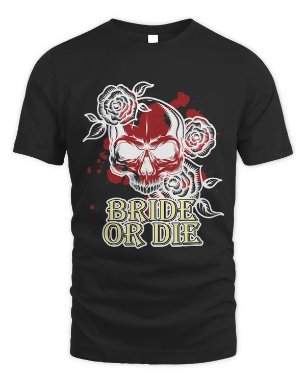 Bride Or Die Skeleton Skull Halloween Candy Full Moon Spooky 1