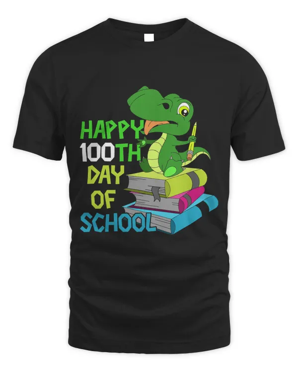 Funny T Rex Student Boys Gift Happy 100th Day Of School