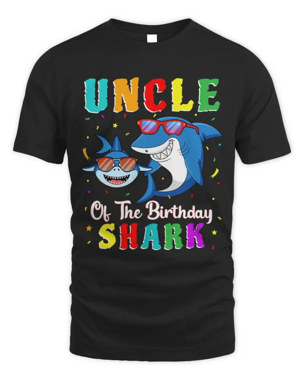 Shark Uncle Of The Shark Birthday Family Matching Birthday Nephew Jaw Sharks