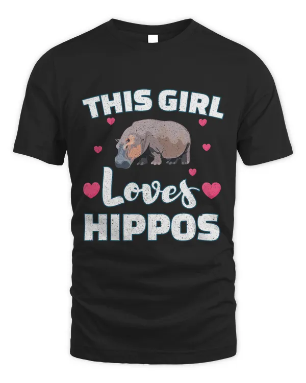 Funny Hippopotamus This Girl Loves Hippos Womens Hippo23 4