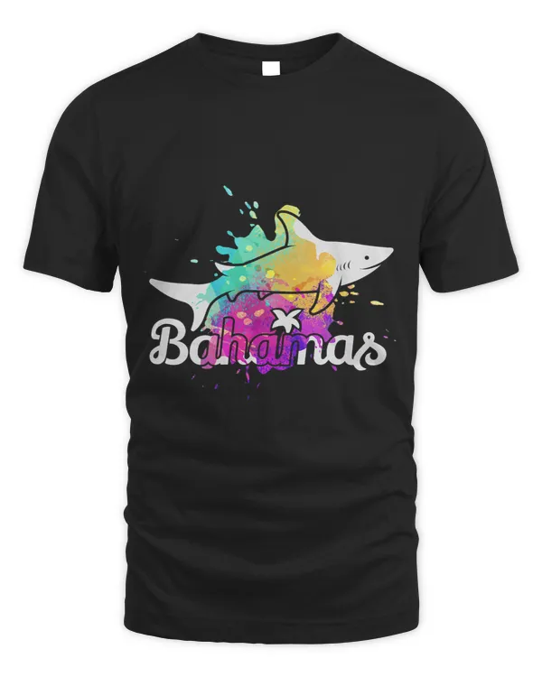 Shark Watercolor Bahamas Shark Funny Scuba Diving Gifts Jaw Sharks