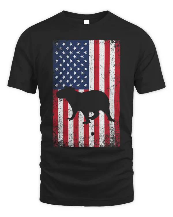 4 July Capybara Lover Capybara Owner Animal USA Flag