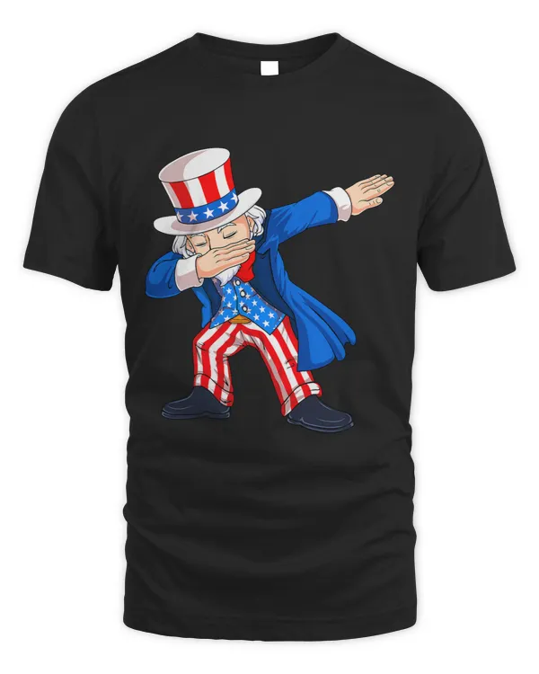 4th Of July Dabbing Uncle Sam American Flag Kids Boys Men