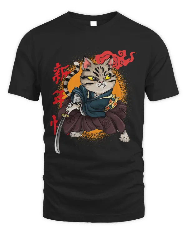 Japanese Samurai Cat Tattoo Kawaii Ninja Cat