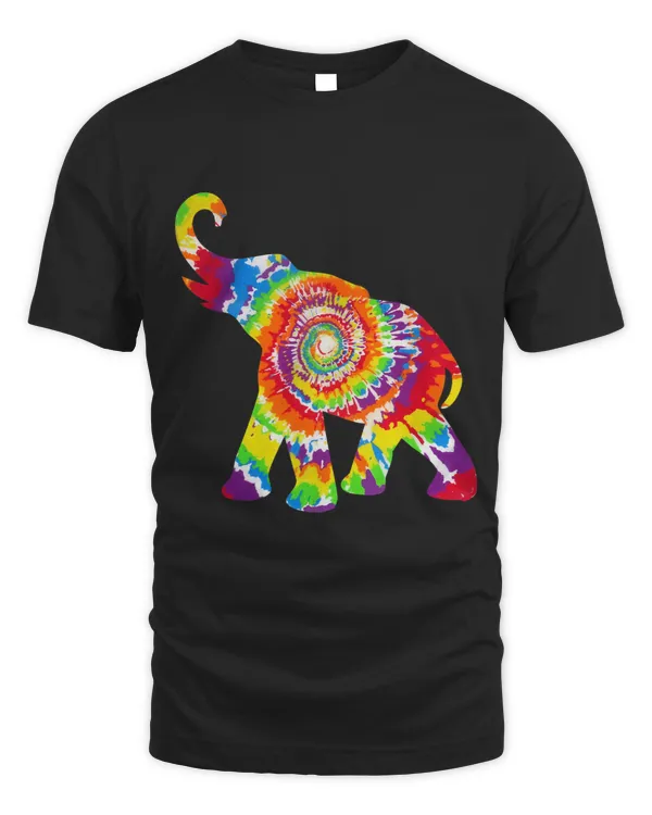 Elephant Tie Die Trunk Up Colorful Graphic Design Men Women