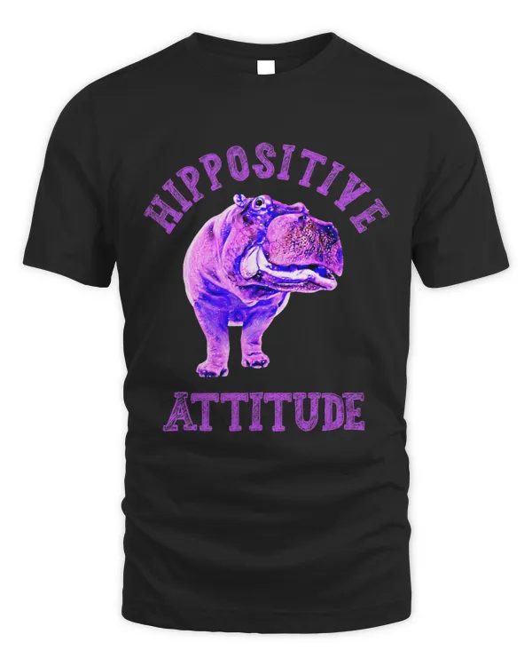 Hippositive Attitude Hippo Positive Attitude Funny Hippo