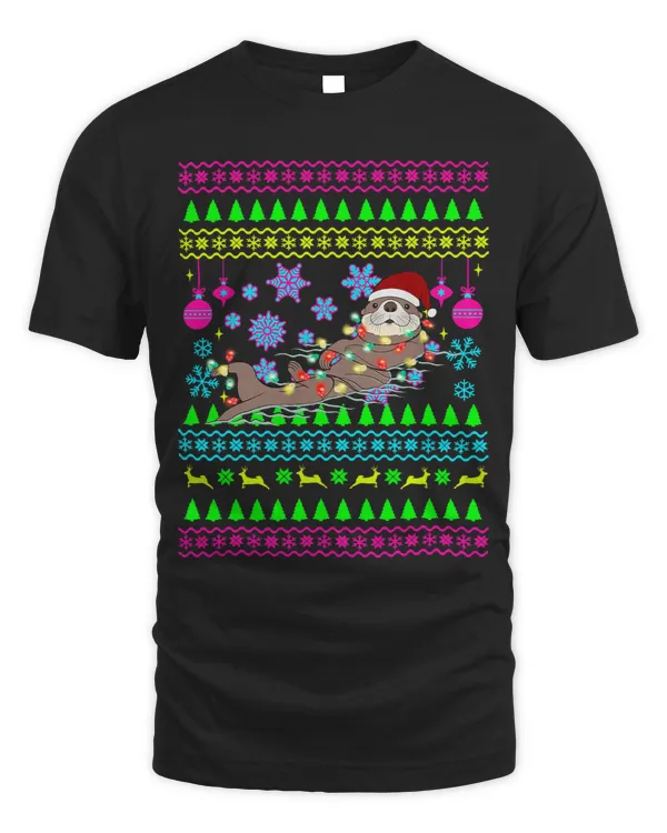 Funny Christmas Otter Ugly Christmas Outfit