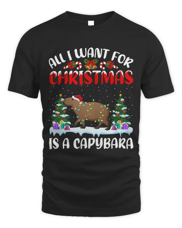 Funny Santa Hat All I Want For Christmas Is A Capybara