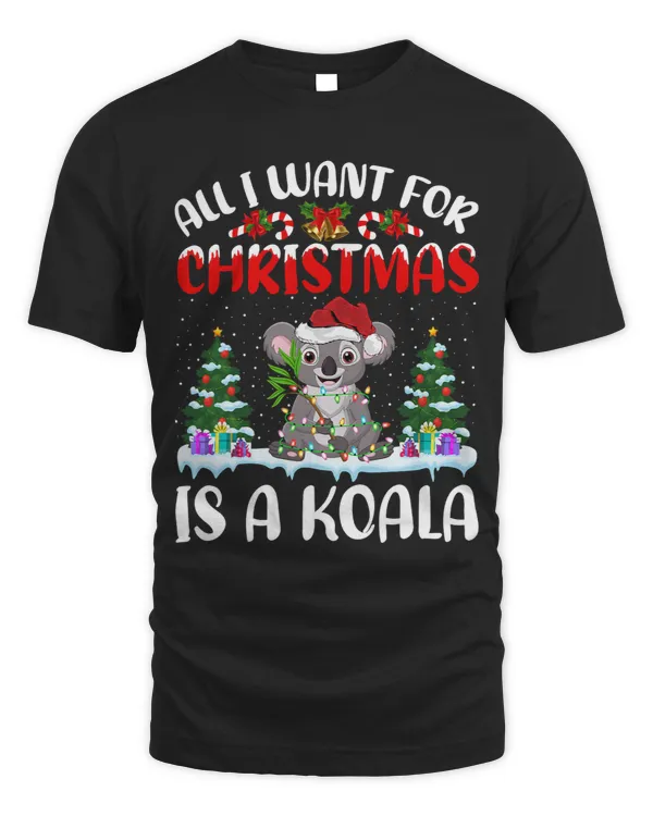 Funny Santa Hat All I Want For Christmas Is A Koala