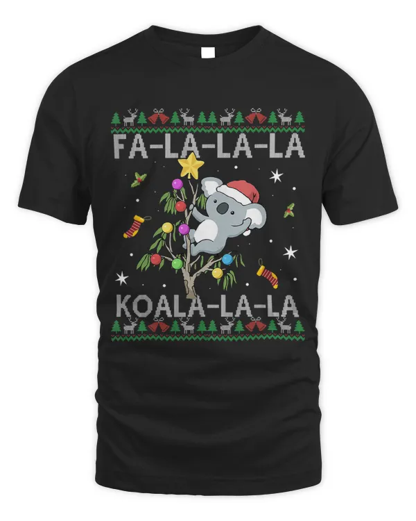 Falala Koalalala Merry Christmas Koala Santa Hat Xmas