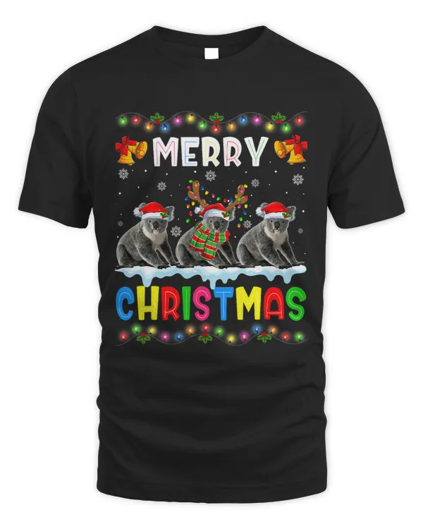Funny Santa Koala Animals Merry Christmas Pajama