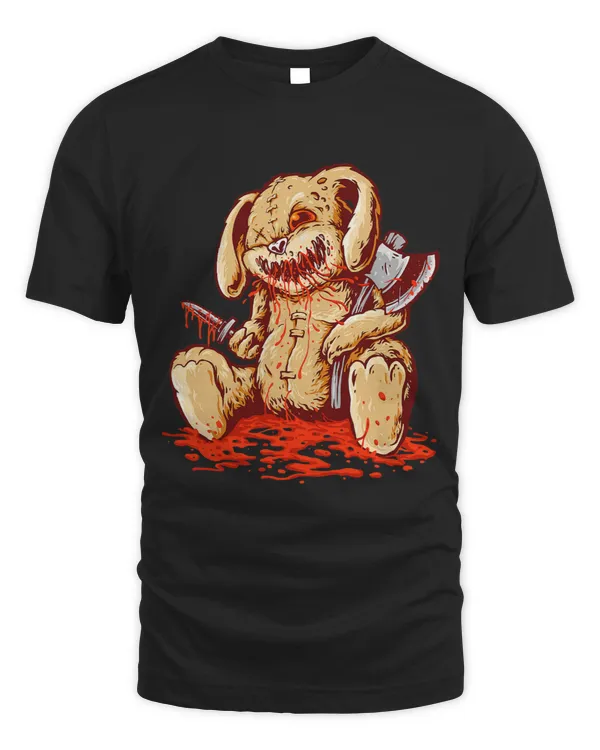 Bad Rabbit Funny Hare Statement Creepy Bunny Halloween