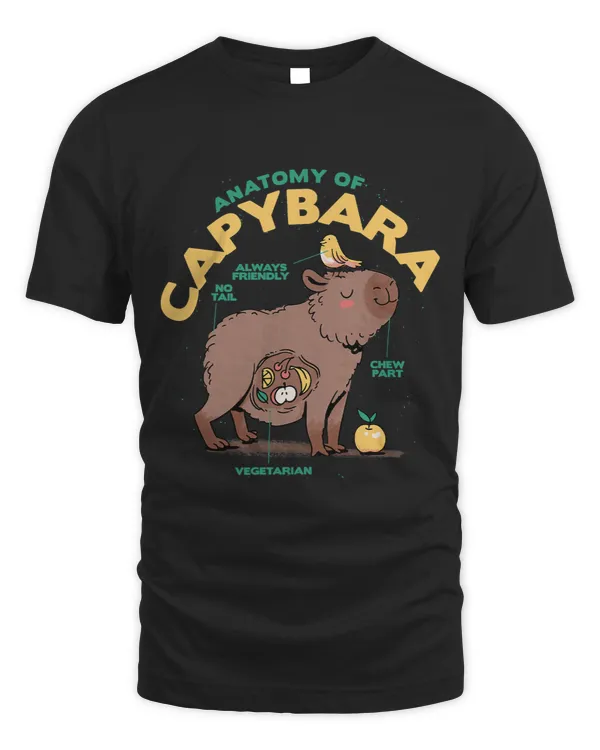 Funny Cute Anatomy Of A Capybara