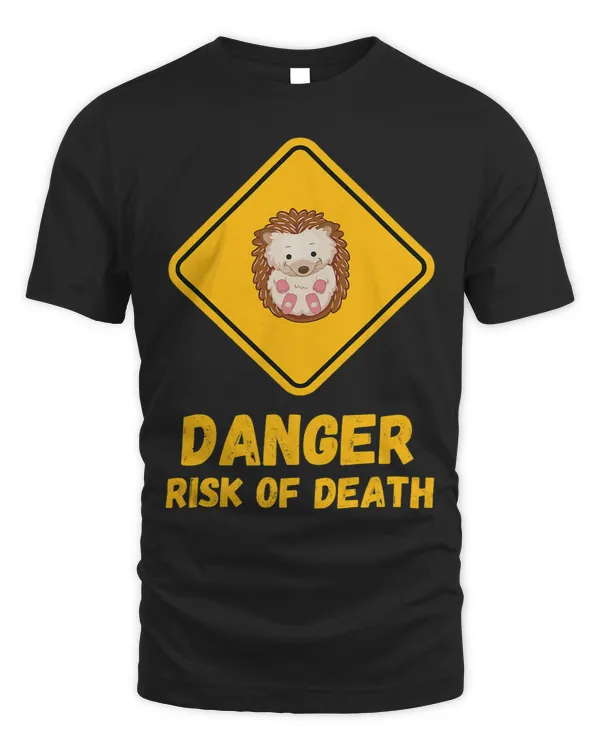Funny Cute Hedgehog Danger Risk Of Death Road Sign Saying