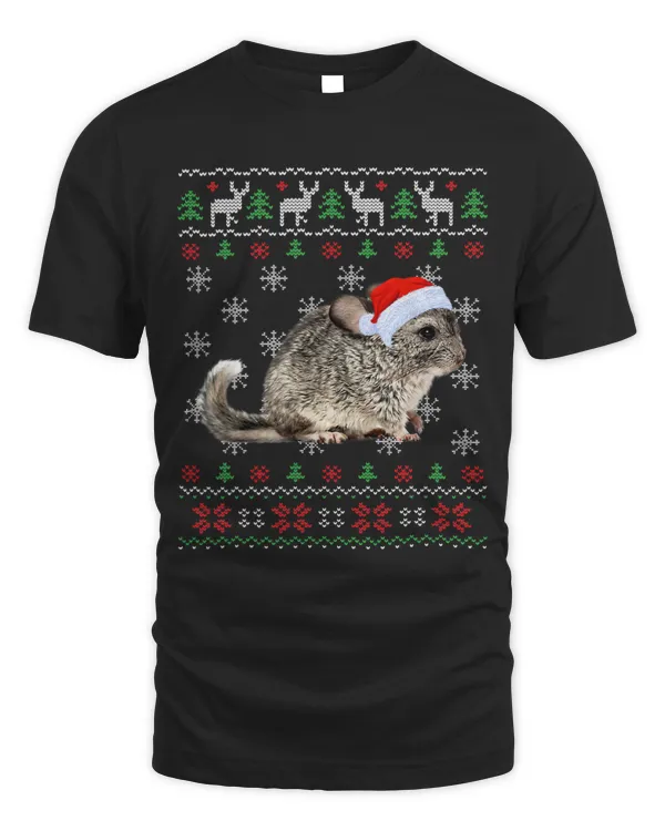 Funny Ugly Sweater Xmas Animals Christmas Chinchilla Lover 1