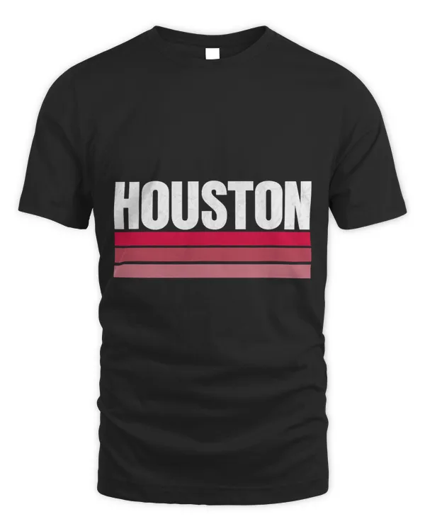 Cool Houston Red Blue Retro Striped Hometown Houston Retro
