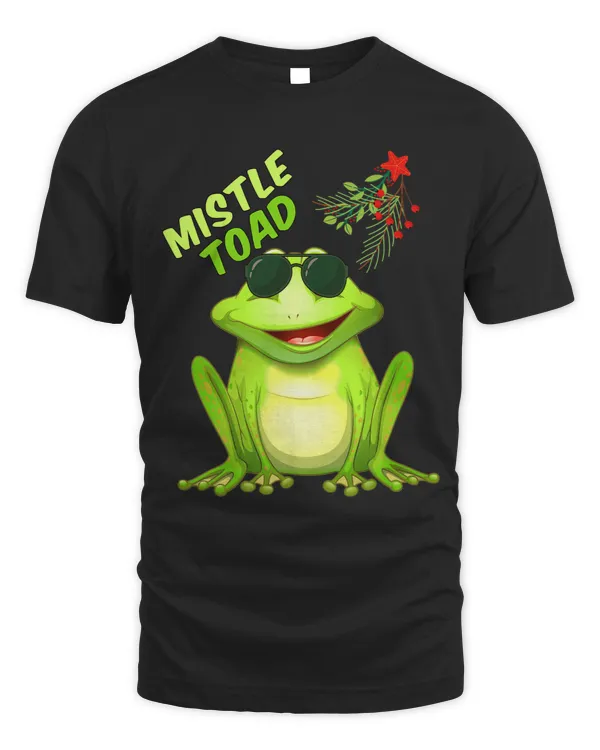 Funny Frog Wearing Sunglasses Christmas Mistle Toad