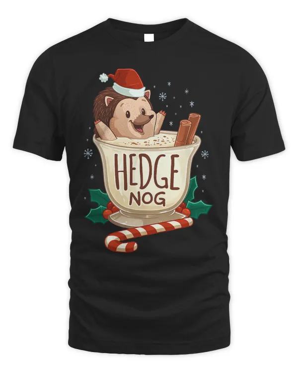 Funny Xmas Hedge Nog Hedgehog Eggnog Christmas