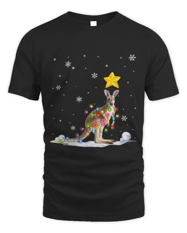 Funny Xmas Kangaroo Animals Lover Christmas Tree Lights