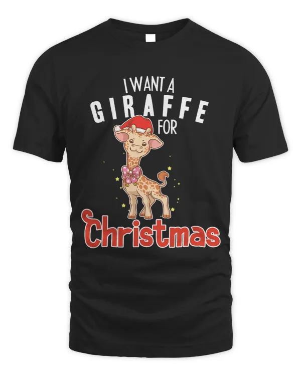I Want A Giraffe Christmas Santa Lover Zoo Animal