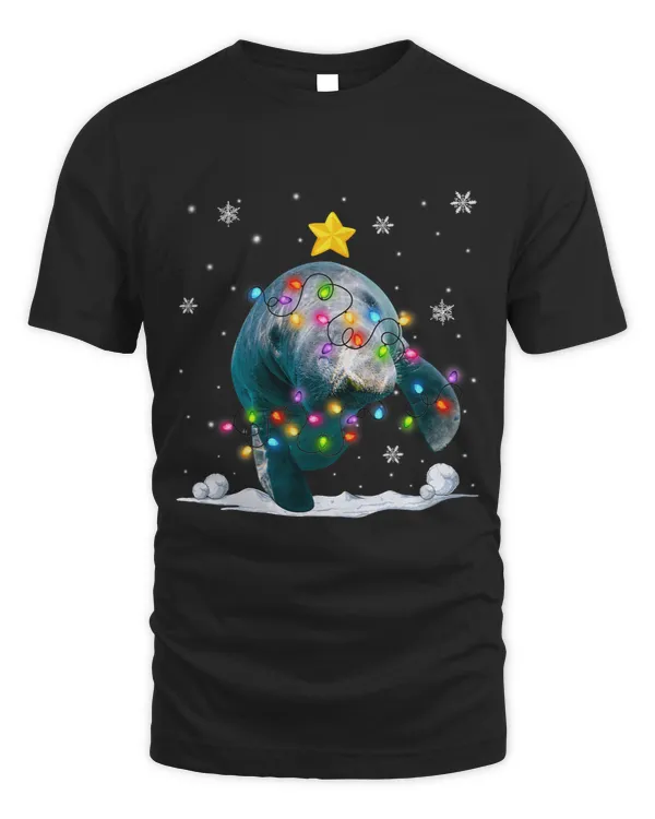 Funny Xmas Manatee Animals Lover Christmas Tree Lights