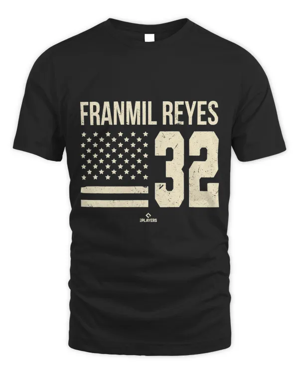 Franmil Reyes Vintage Flag MLBPA Cleveland Patriotic La Mole