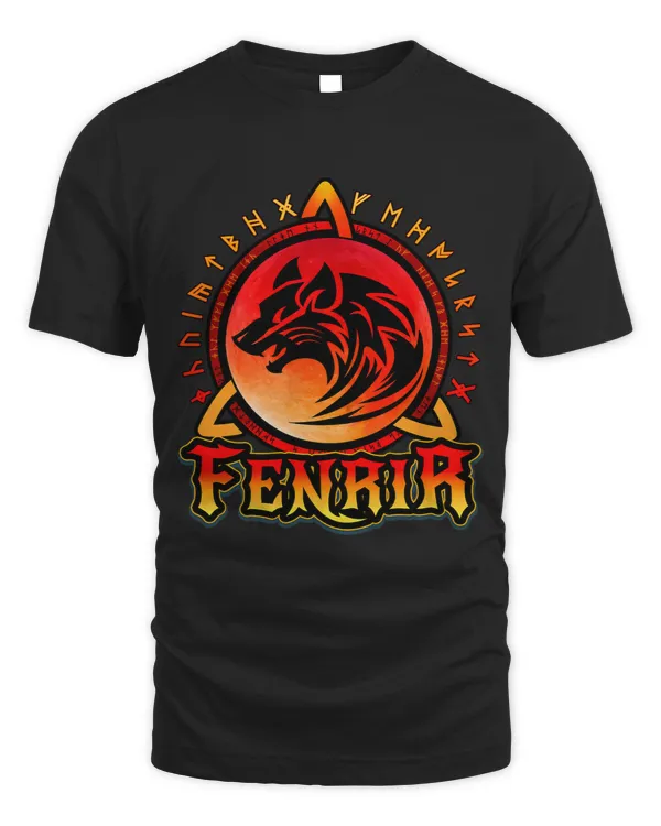 Fenrir Viking Wolf With Norse Runes