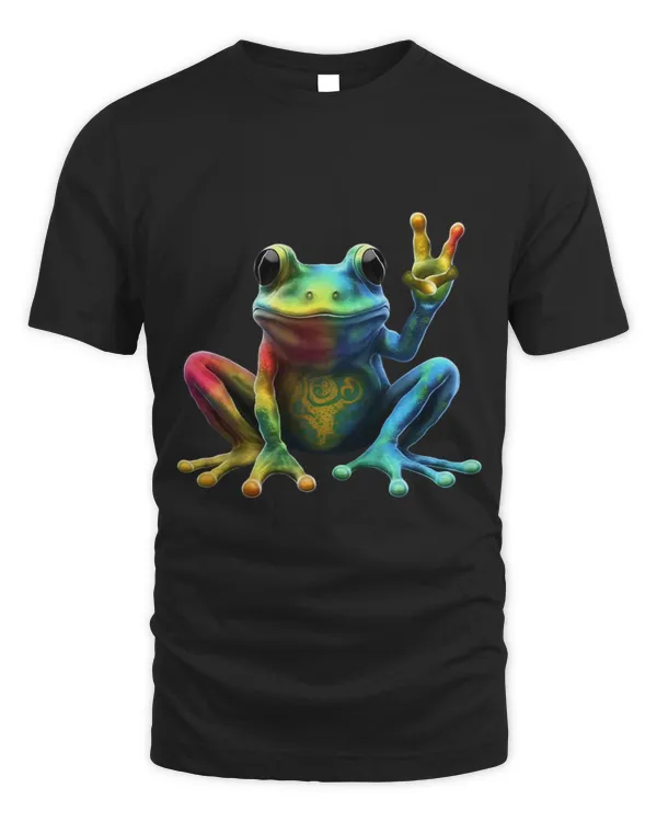 Frog Peace Sign matching for Amphibian Animal Lover