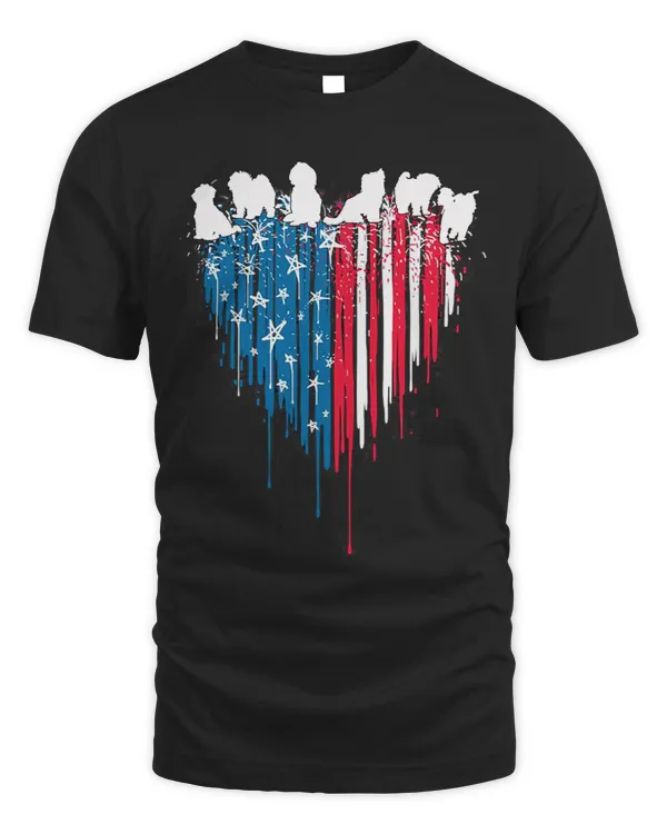 Dog Maltese American Flag 4th Of July Patriotic Dog Lover