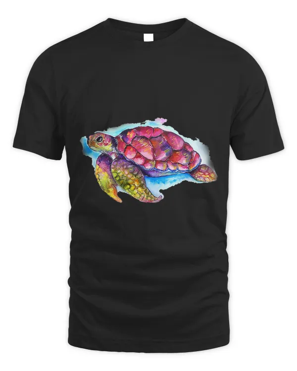 Cute Turtle 2Watercolor Blue Sea Turtle Hawaiian Honu