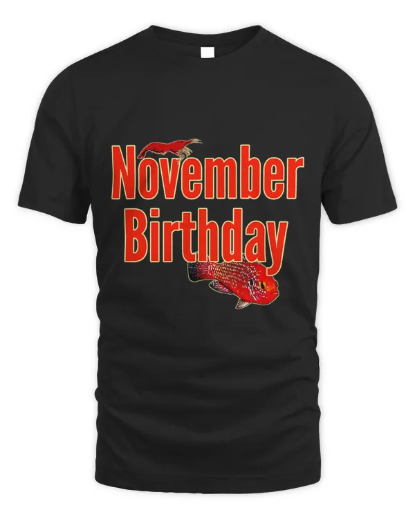 November Birthday Jewel Cichlid Cherry Shrimp Aquarium Fish