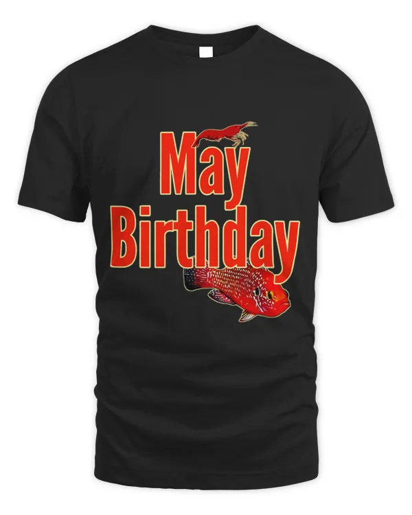 May Birthday Jewel Cichlid Cherry Shrimp Aquarium Fish
