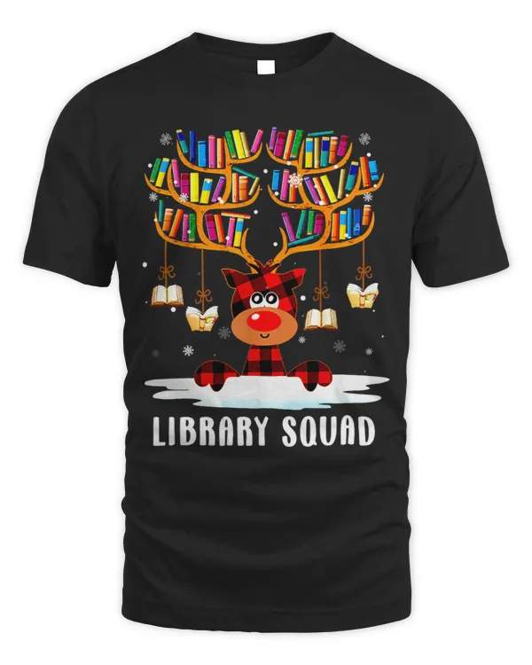 Library Squad Reindeer Reader Christmas Book Lover S