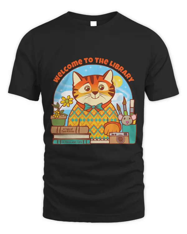 Library Welcome Tiger Cat and Mouse