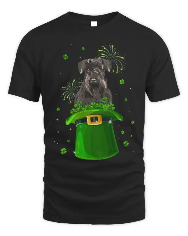 Dog Schnauzer Miniature Schnauzer Leprechaun Hat Shamrock St Patricks Day