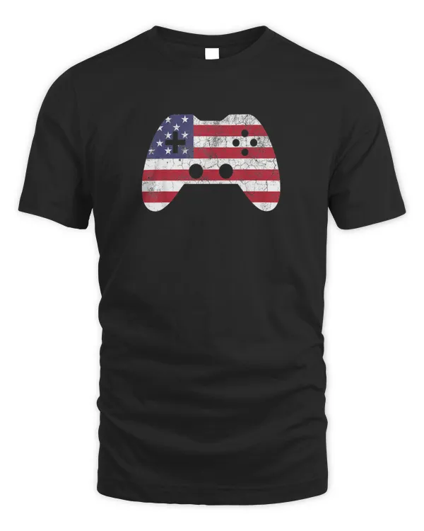 4th Of July T Shirt Video Game Gamer Kids Boys Men USA