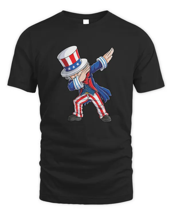 Dabbing Uncle Sam 4th Of July Boys Girls Men American Flag
