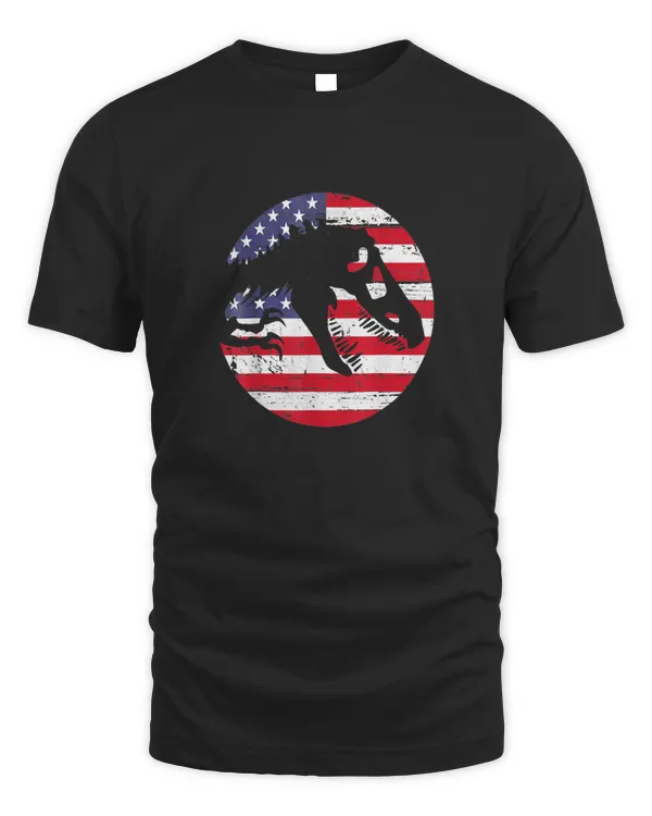 Dino USA Flag Patriotic Dinosaur T Rex 4th Of July