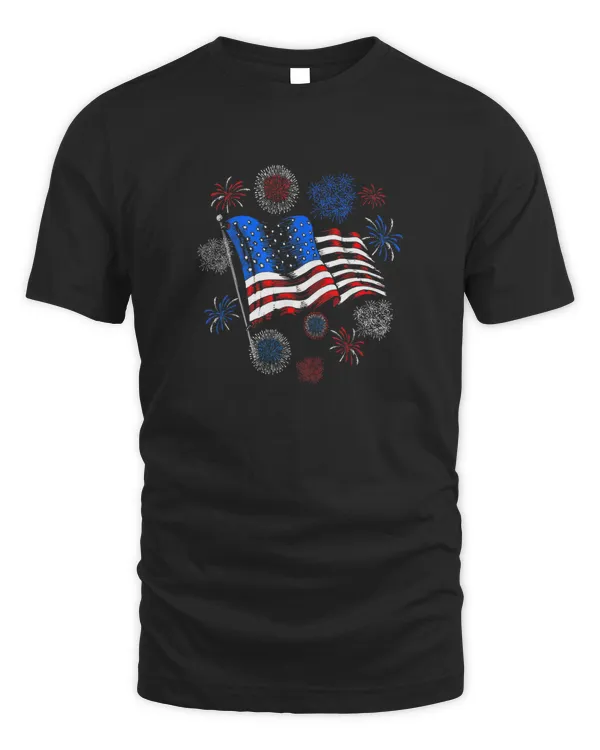 Fireworks 4th of July American Flag Patriotic Sparklers