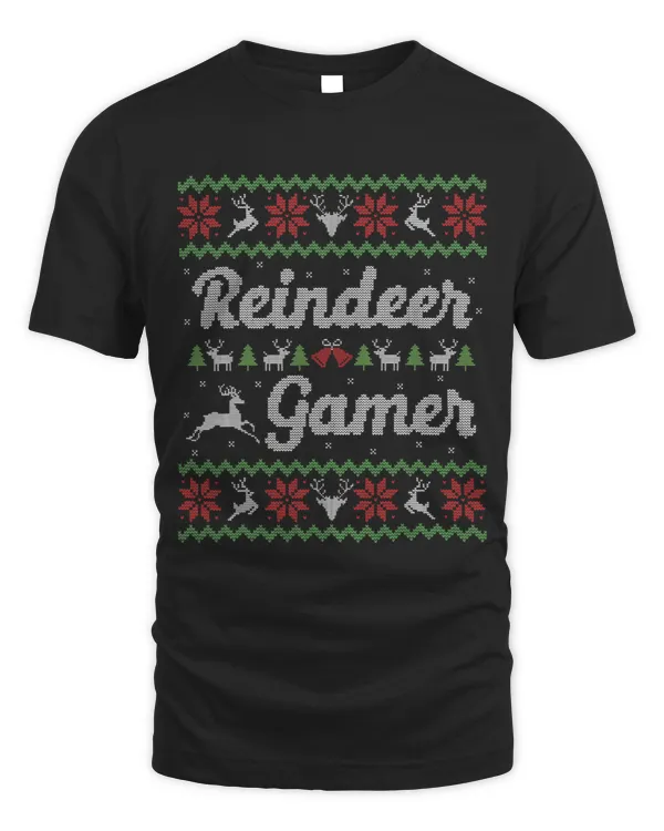 Funny Christmas Jumper Reindeer Gamer