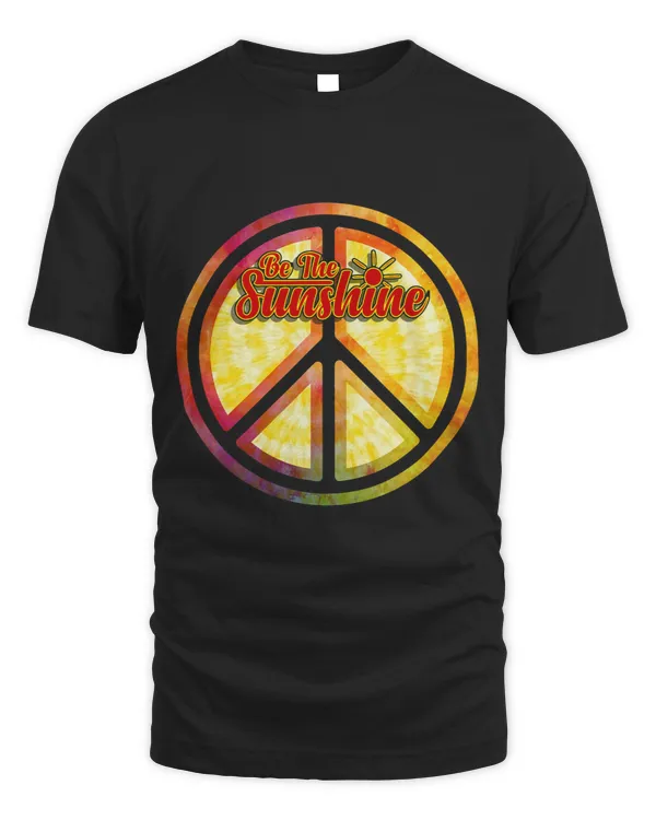 Inspirational Be The Sunshine Tie Dye Graphic Peace Sign Sun