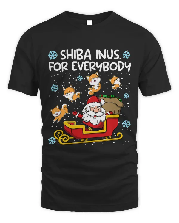 Dog Shiba Inu for Everybody Santa Sled Funny Christmas Shiba Inu