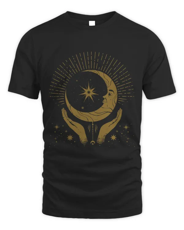 Dark Academia Mystical Celestial Crescent Moon Stars Zen