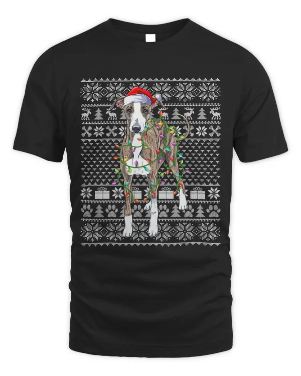 Dog Grayhound Ugly Xmas Sweater Style Italian Greyhound Dog Christmas