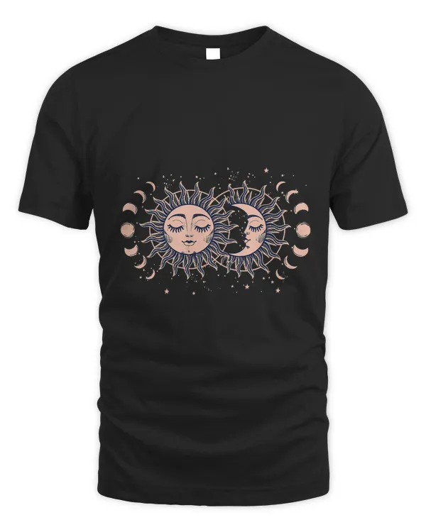 Mystic Moon And Sun Funny Mystical Moon Phase Boho Moon Gift
