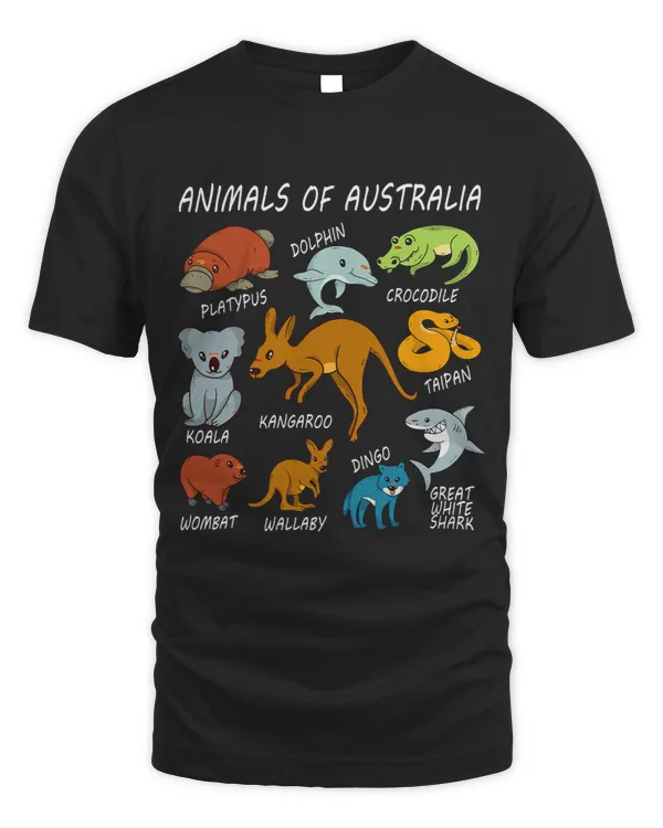Animals Of Australia Cute Carton Exotic Animal Design