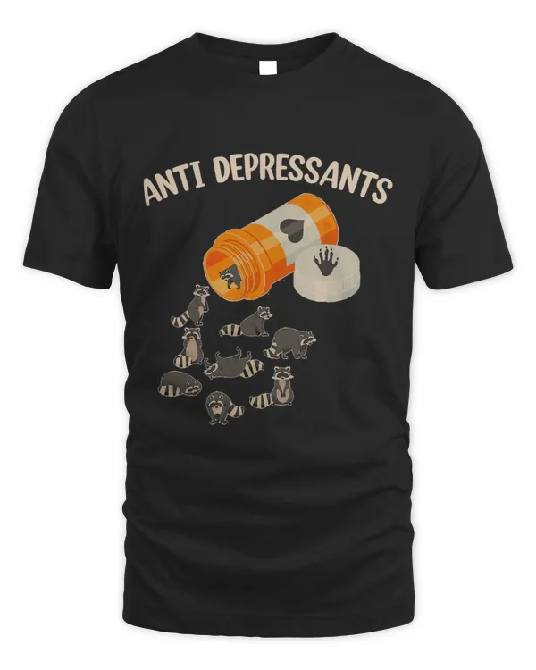 Antidepressant Racoon Happy Pills Raccoon Funny Raccoon