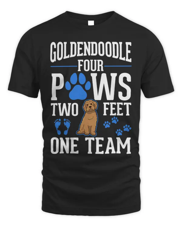 Dog Goldendoodle four paws two feet one team Goldendoodle 23