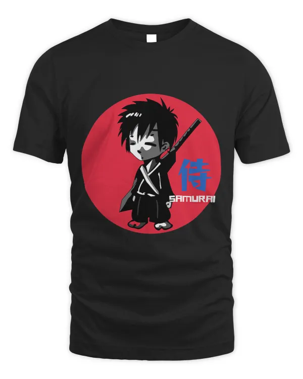 Japanese Manga Anime Samurai Warrior Boy Red Sun