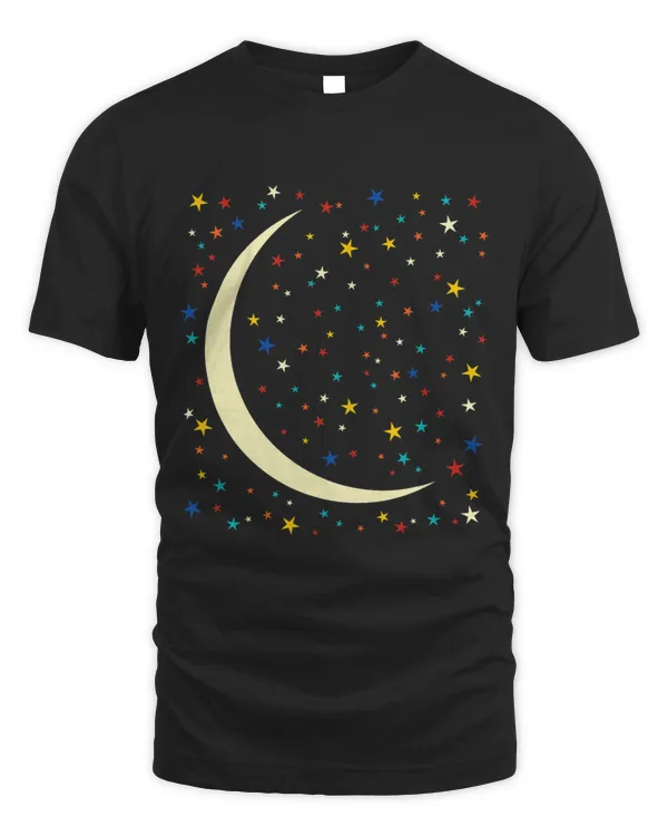 Crescent Moon Starry Sky